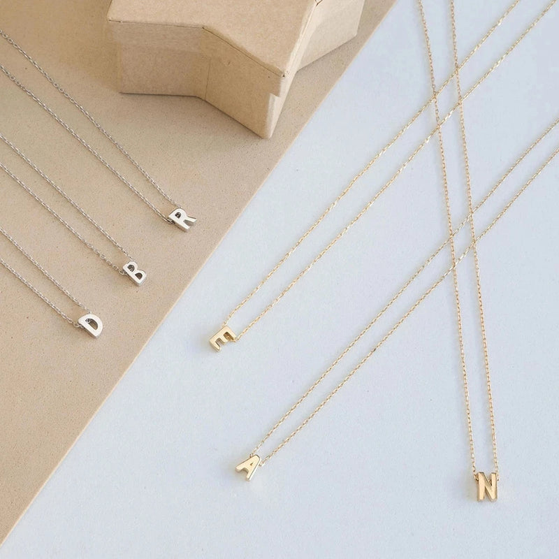 Tiny Initial Choker Necklace