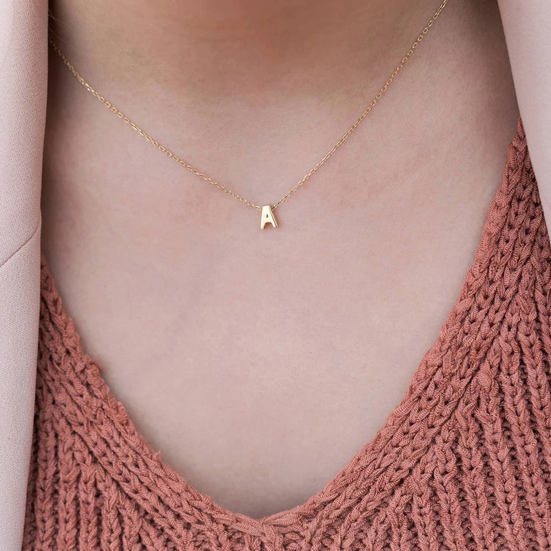 Tiny Initial Choker Necklace