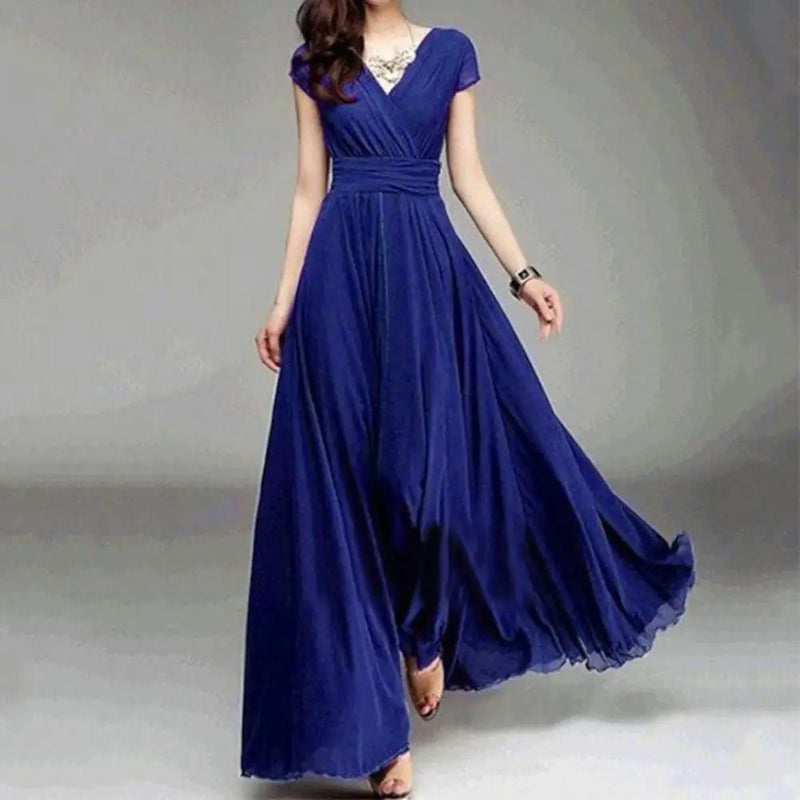 Plus Size V-Neck Maxi Dress