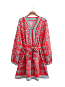 Rosa Red Floral Maxi Dress