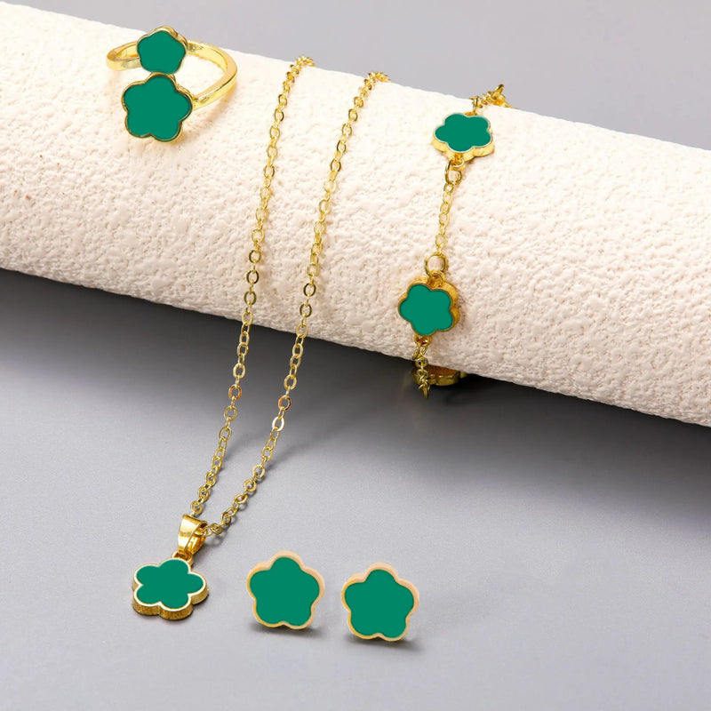 Plum Blossom Jewelry Set (4 pcs)