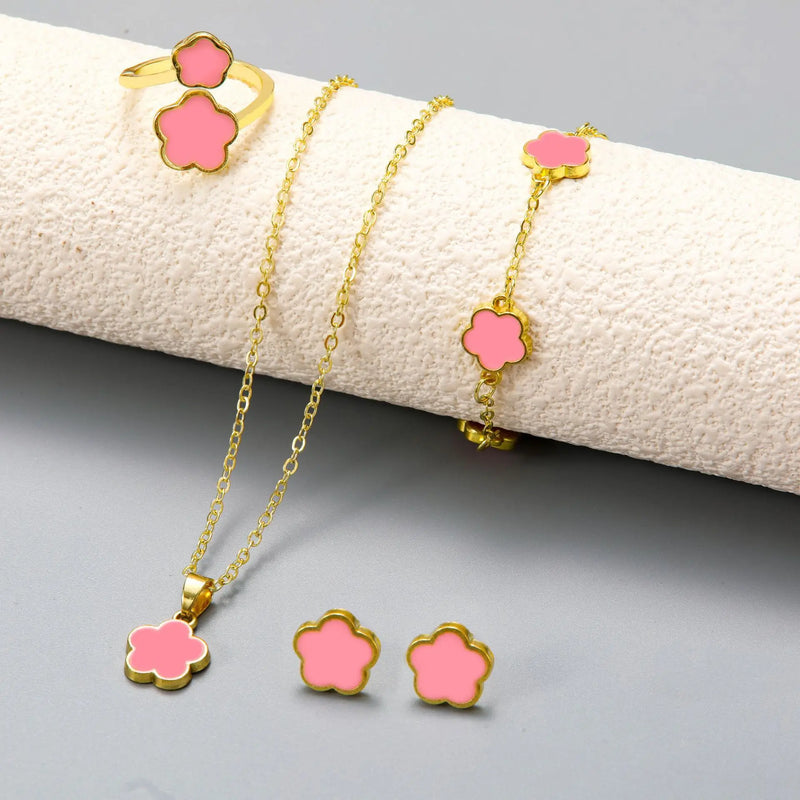 Plum Blossom Jewelry Set (4 pcs)