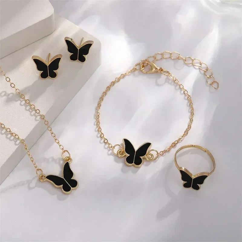 Butterfly Jewelry Set (4 pcs)