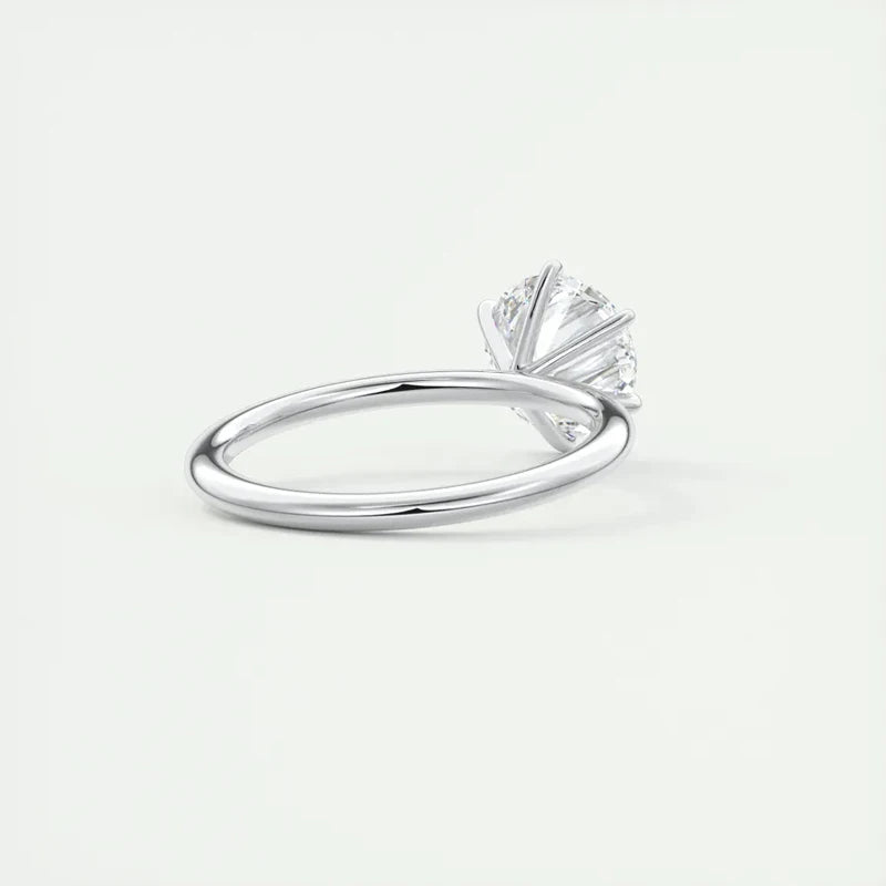 Classic Round Moissanite Engagement Ring (GRA Certified)