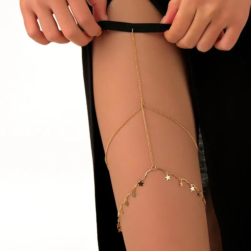 Boho Double Layer Thigh Chain