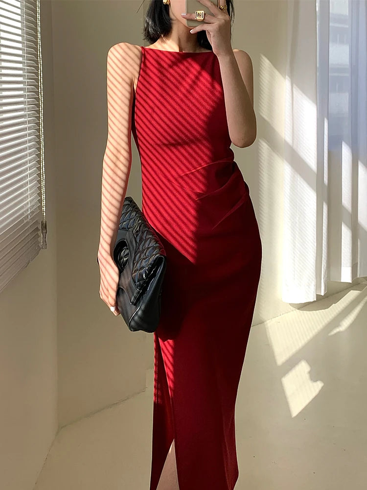 Spaghetti Strap Midi Dress