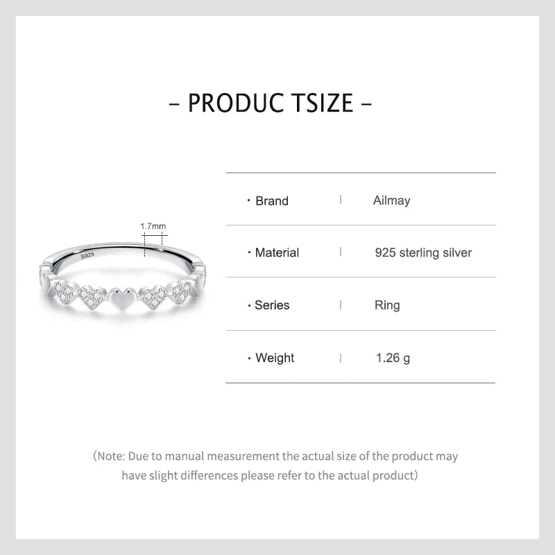 Sterling Silver Heart CZ Ring