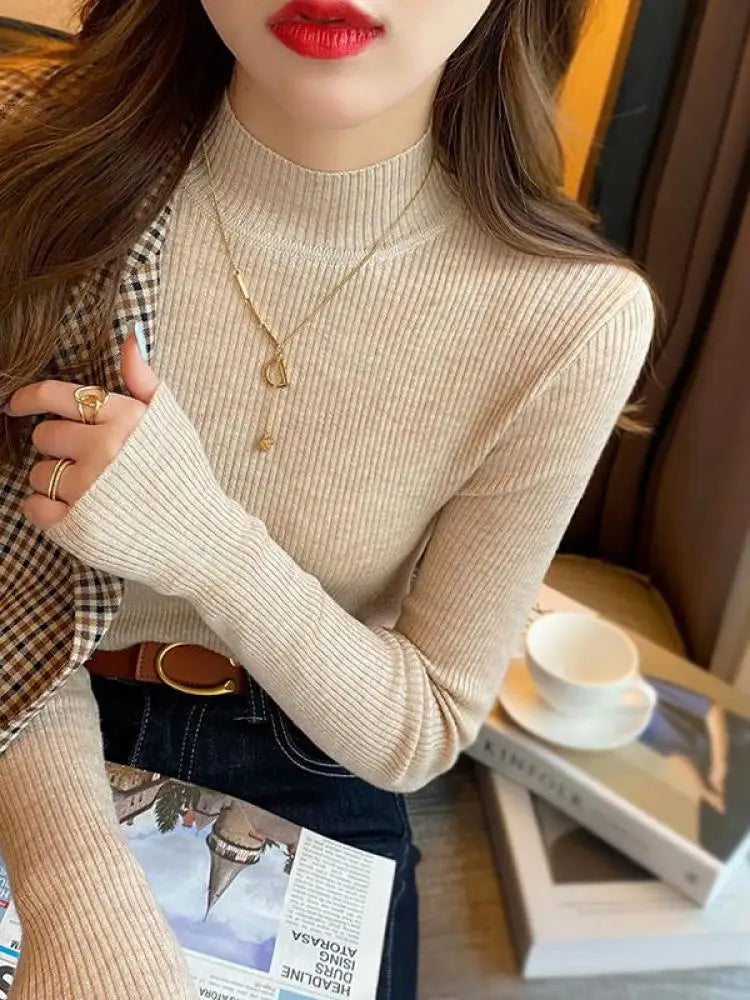 Mock Neck Knit Sweater