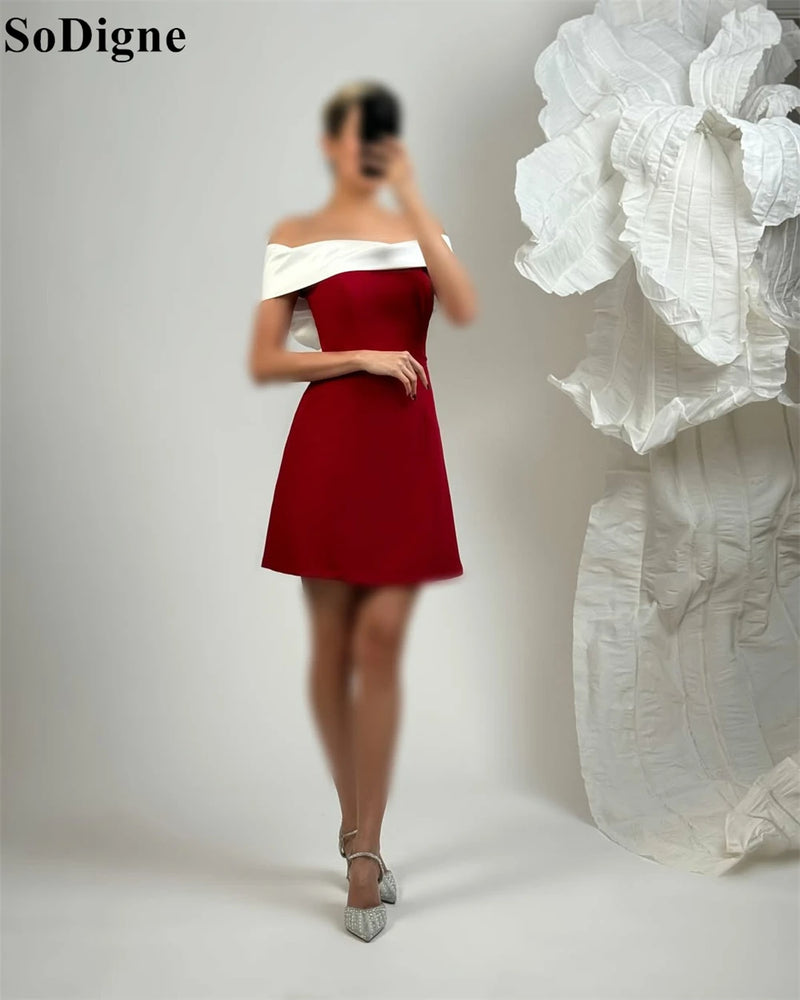 Off-Shoulder Bow Cocktail Dress