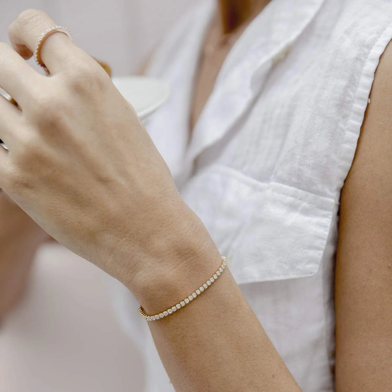 14K Gold Plated CZ Tennis Bracelet