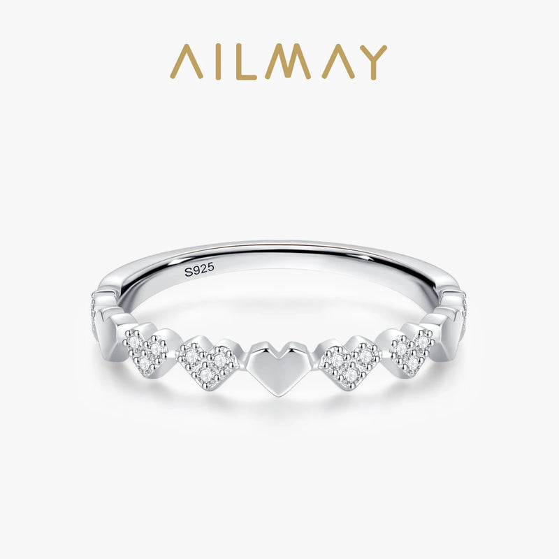 Sterling Silver Heart CZ Ring