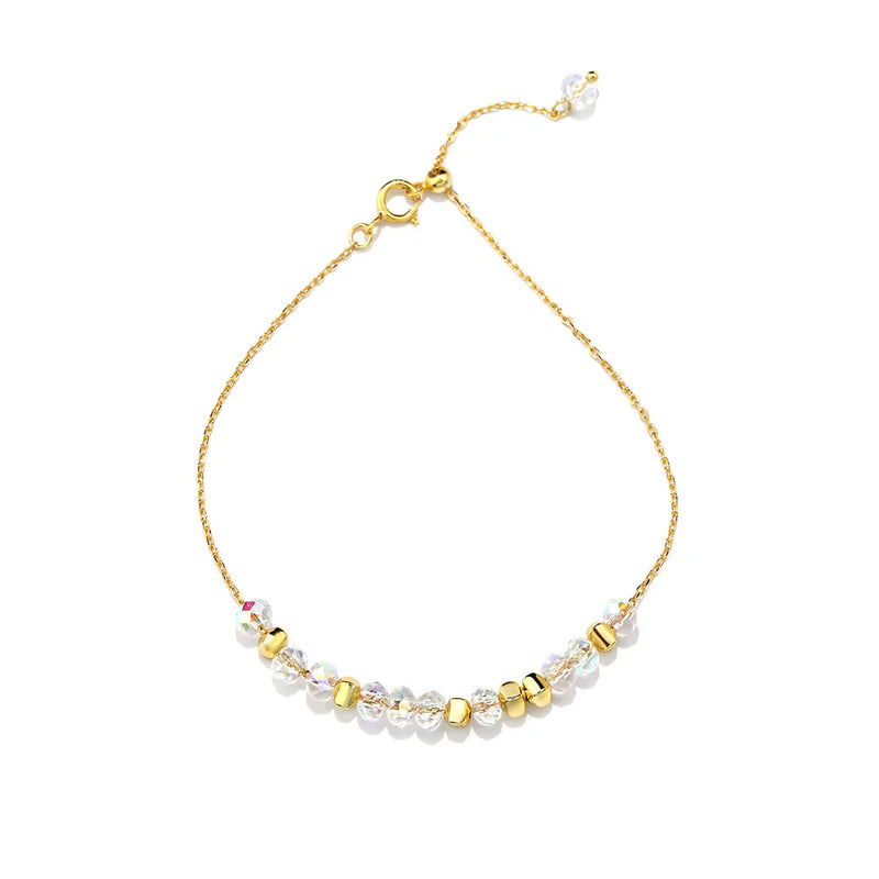 Sterling Silver Colorful Bead Bracelet