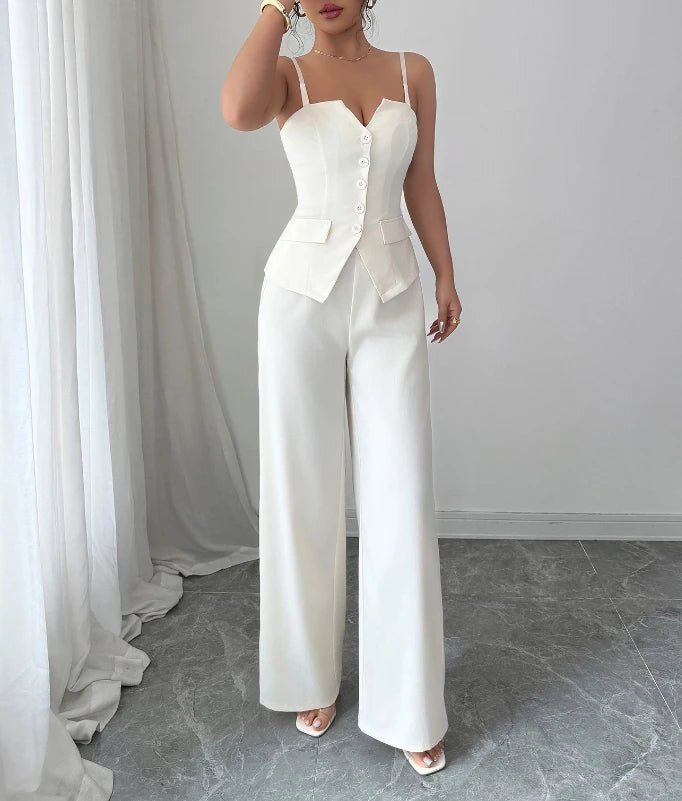 Noa Chic Two-Piece Vest & Pants Set