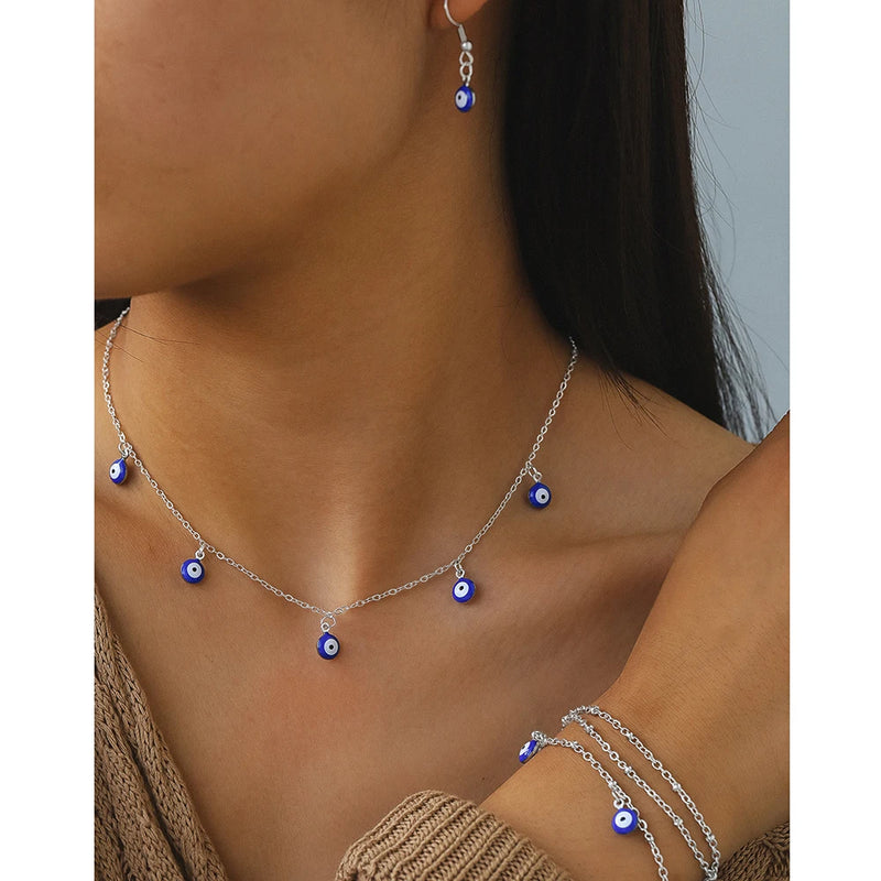 Stainless Steel Eye Jewelry Set (3 pcs)