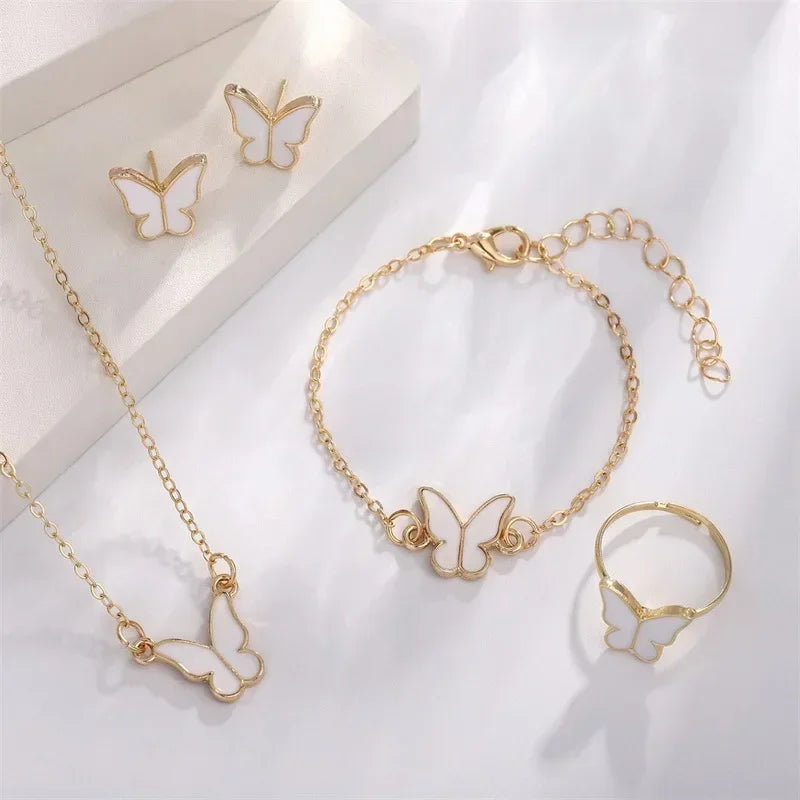Butterfly Jewelry Set (4 pcs)