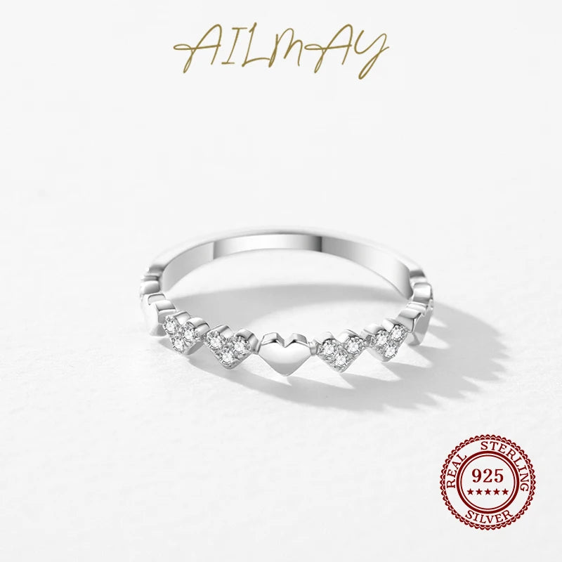 Sterling Silver Heart CZ Ring