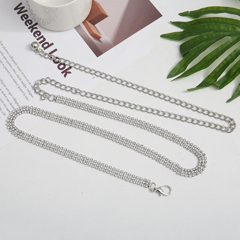 Rhinestone Waist Chain