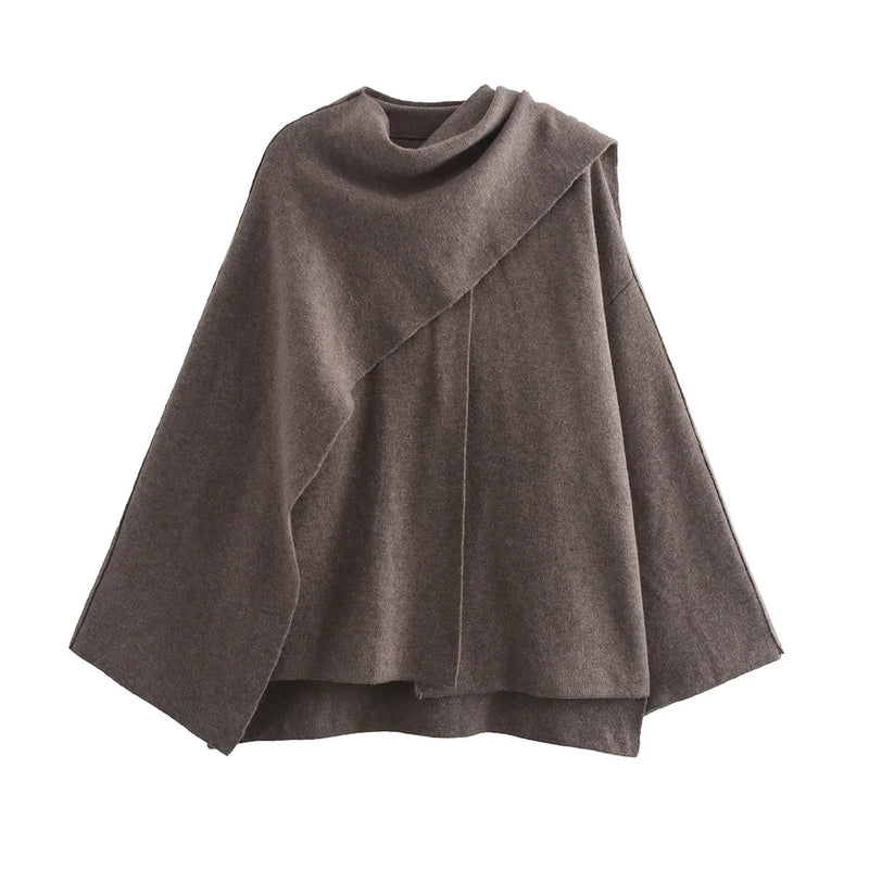 Oversized Knitted Scarf Coat