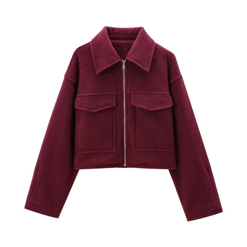 Cropped Vintage Pocket Jacket