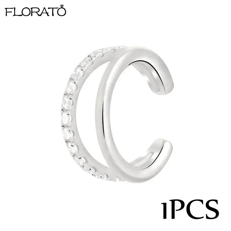 Sterling Silver Korean Hoop Earrings