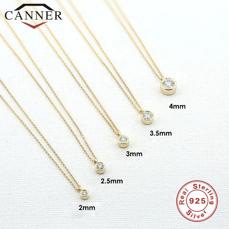 Sterling Silver Zircon Choker Necklace