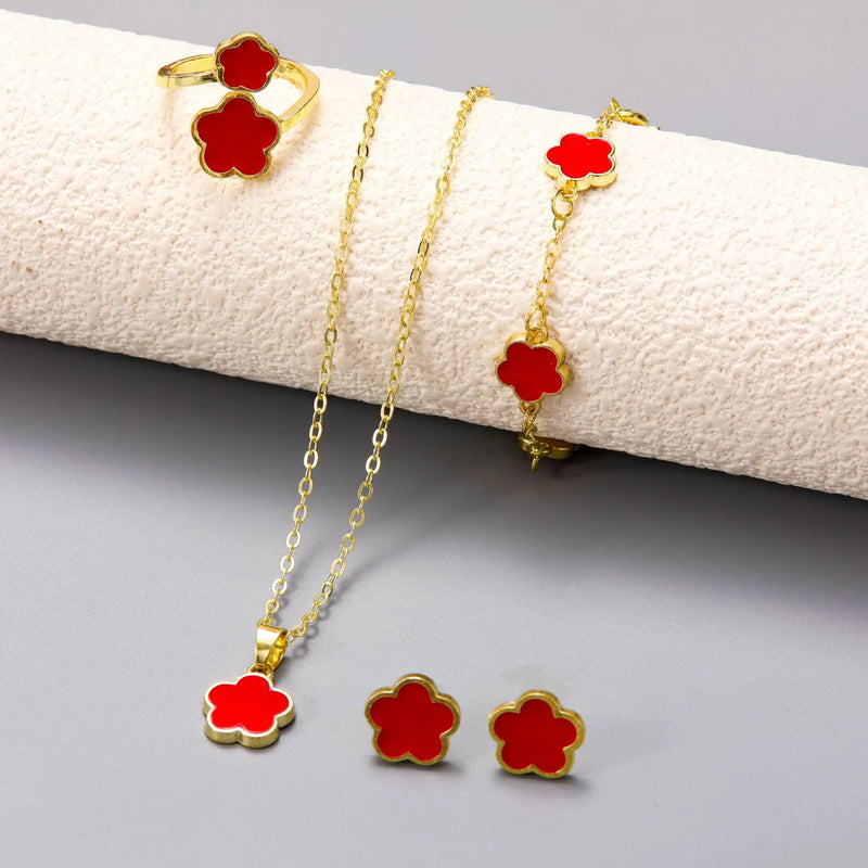 Plum Blossom Jewelry Set (4 pcs)