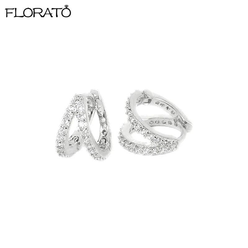Sterling Silver Korean Hoop Earrings
