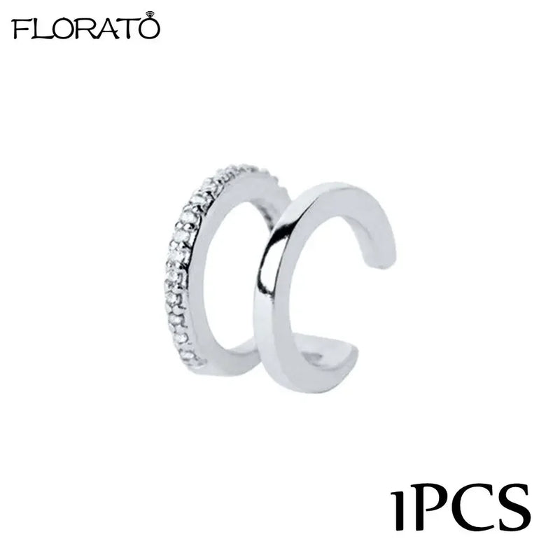 Sterling Silver Korean Hoop Earrings