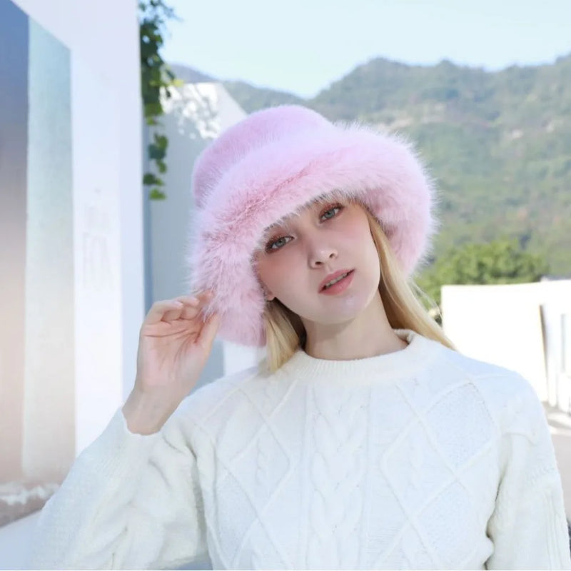 Fluffy Fur Bucket Hat