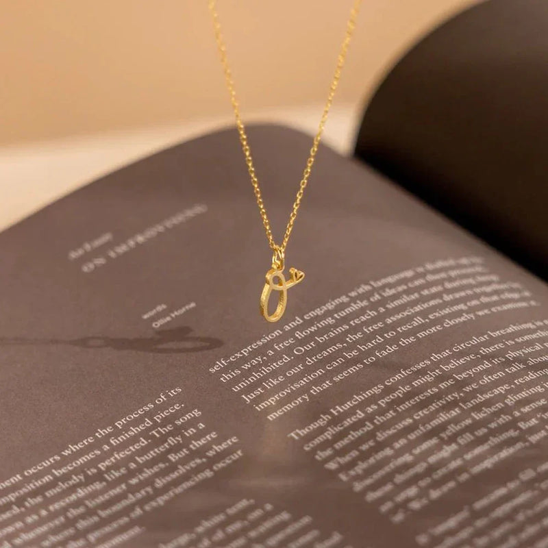 Initial Heart Pendant Necklace