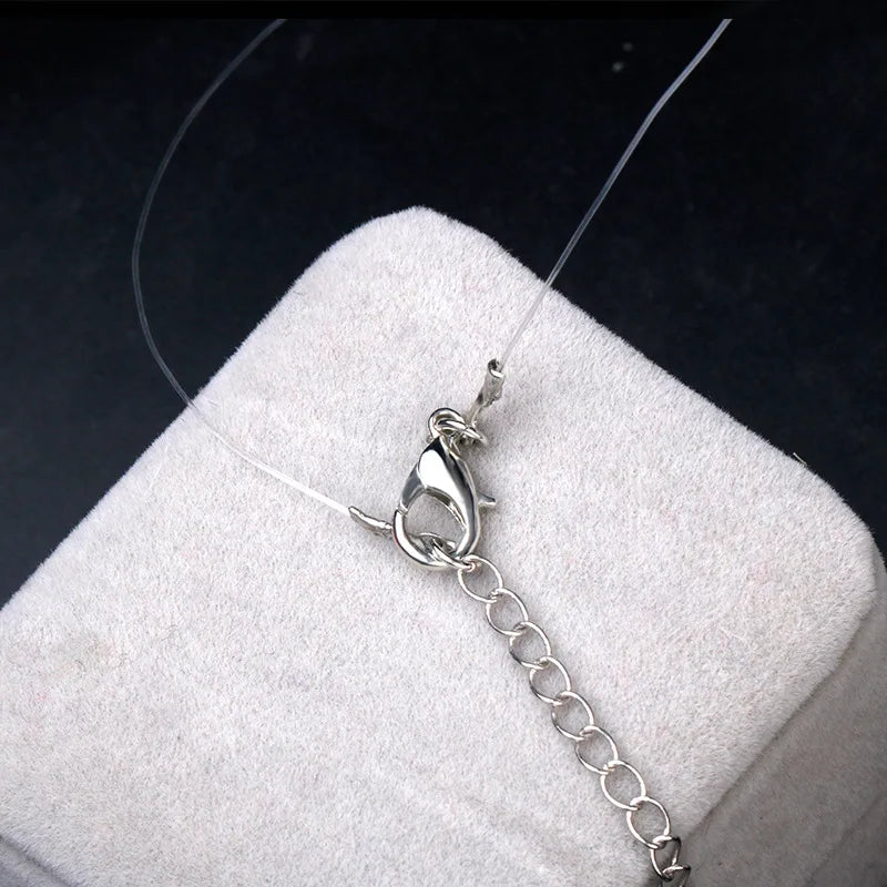 Single Rhinestone Pendant Necklace