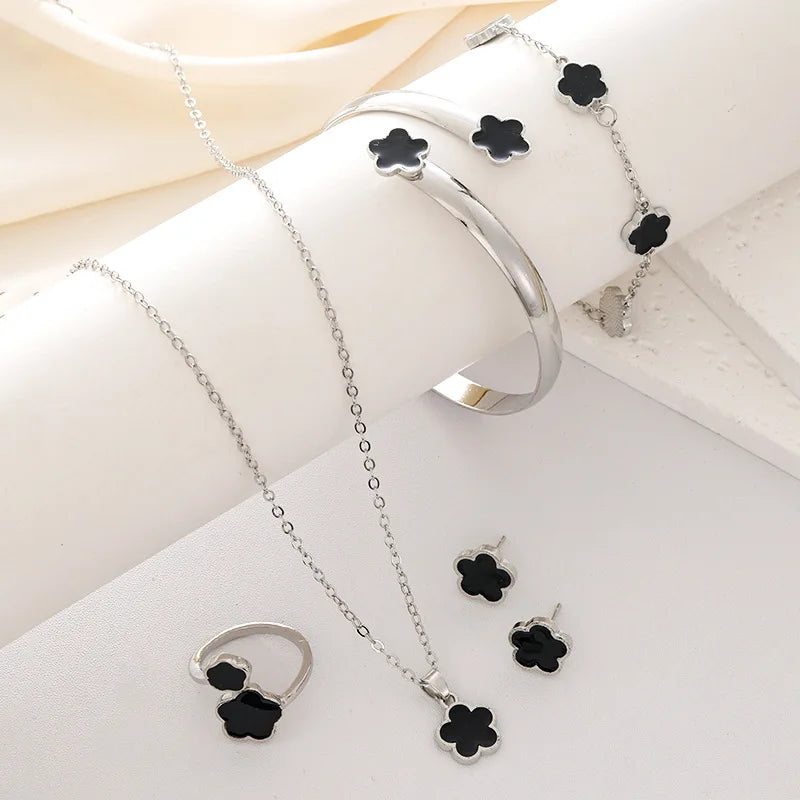 Plum Blossom Jewelry Set (4 pcs)