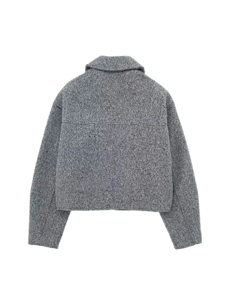 Cropped Vintage Pocket Jacket