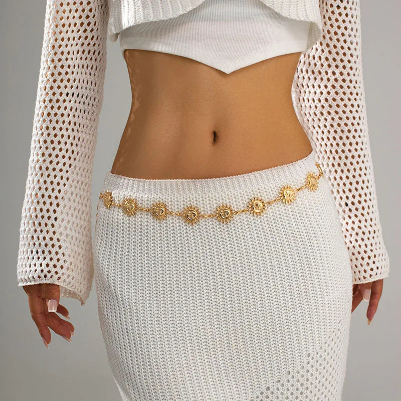 Boho Golden Sun Waist Chain