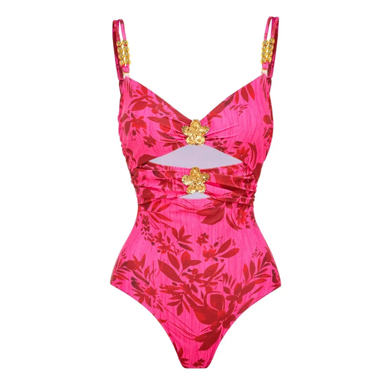 Serena Green Skirted Swimsuit