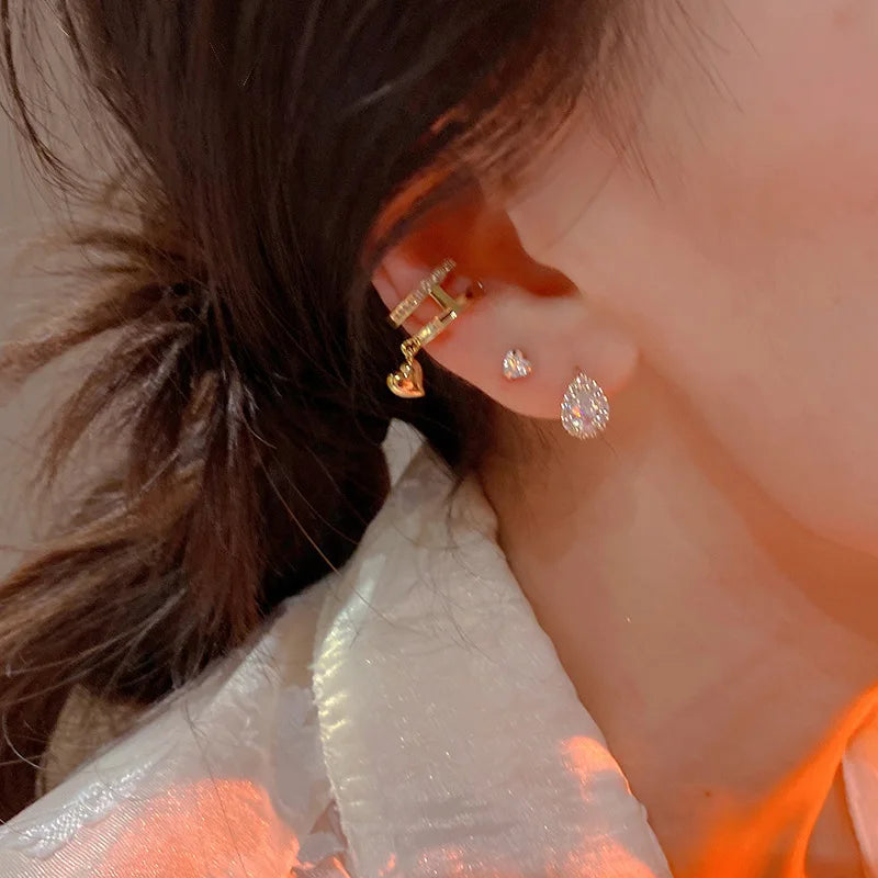 Gold-Plated Sterling Silver Water Drop Earrings