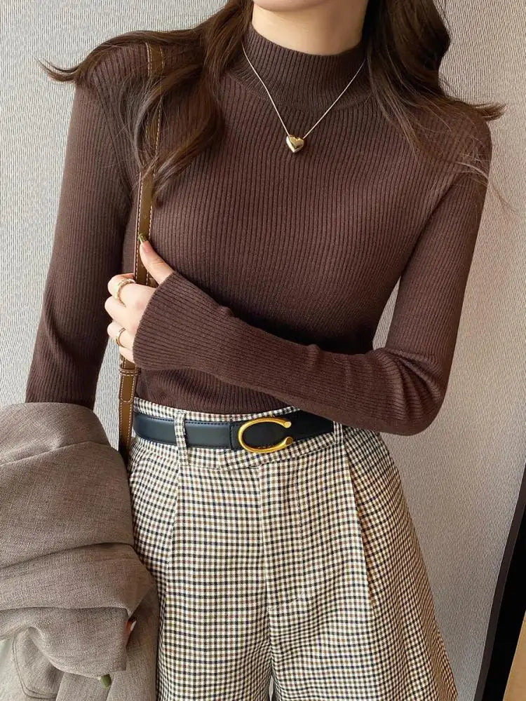 Mock Neck Knit Sweater