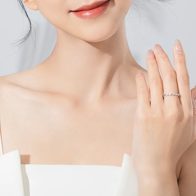 Sterling Silver Heart CZ Ring