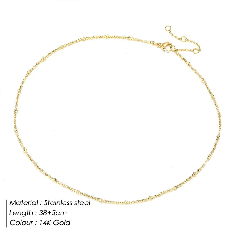 Gold Stainless Steel Chain Choker