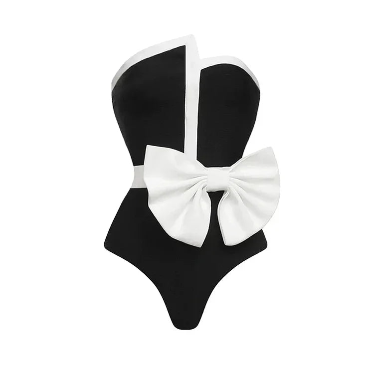 Serena Black Skirted Swimsuit