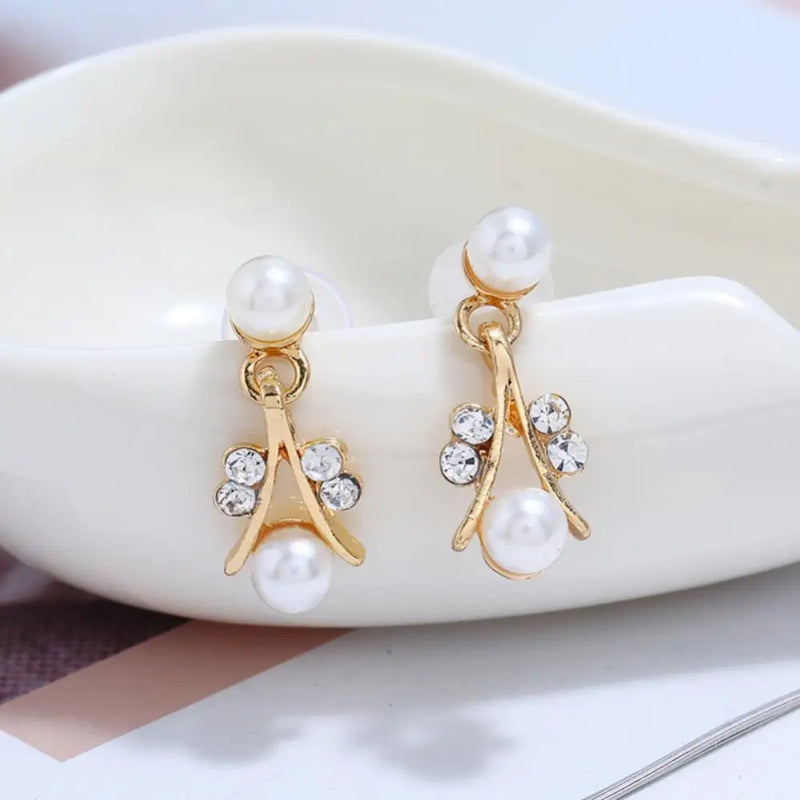 Rhinestone & Pearl Bridal Jewelry Set