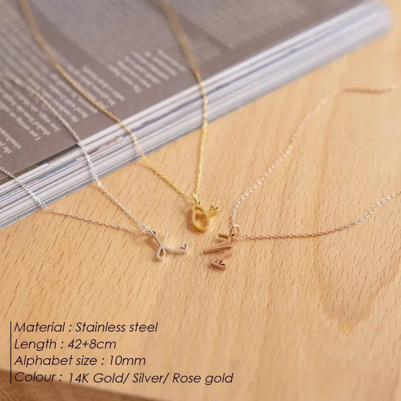 Initial Heart Pendant Necklace