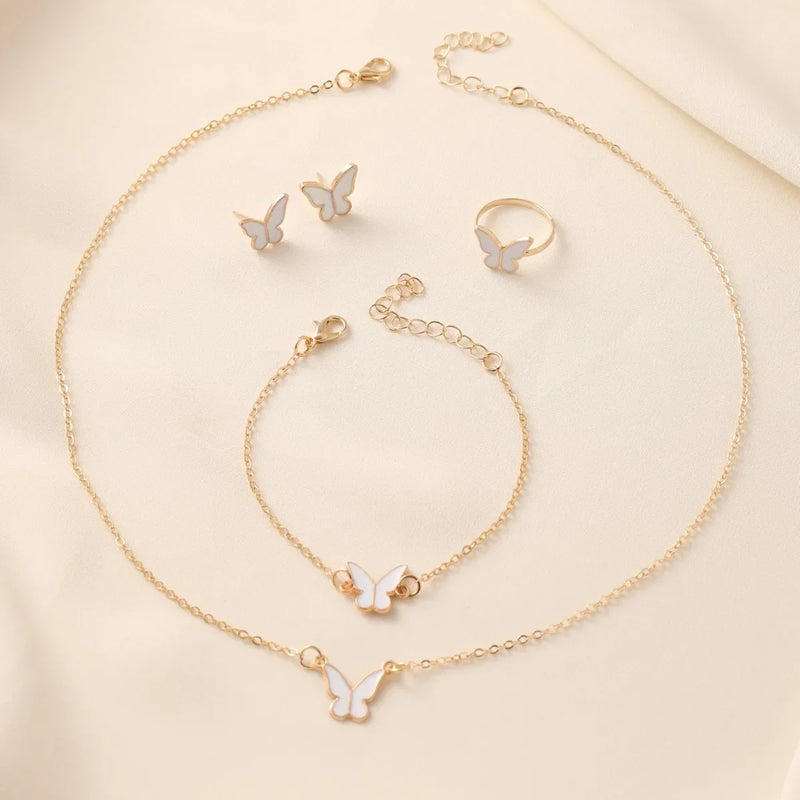 Butterfly Jewelry Set (4 pcs)