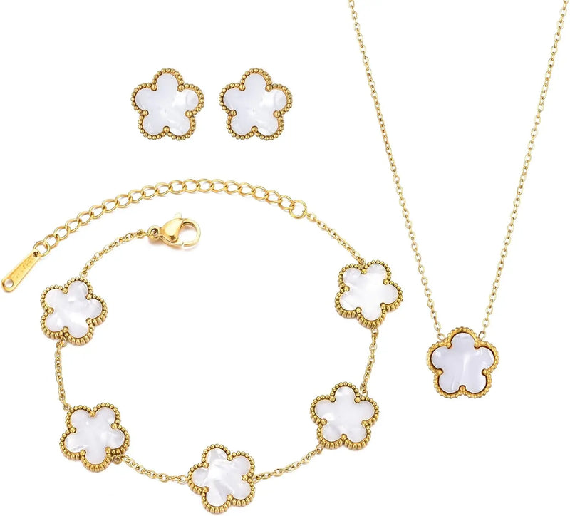 Five-Leaf Clover Jewelry Set
