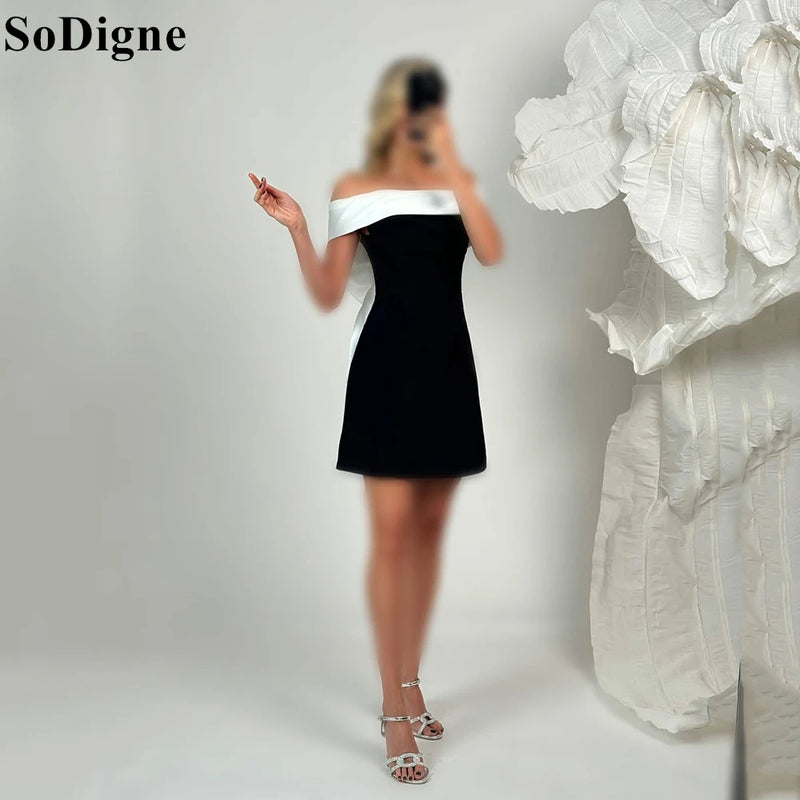 Off-Shoulder Bow Cocktail Dress