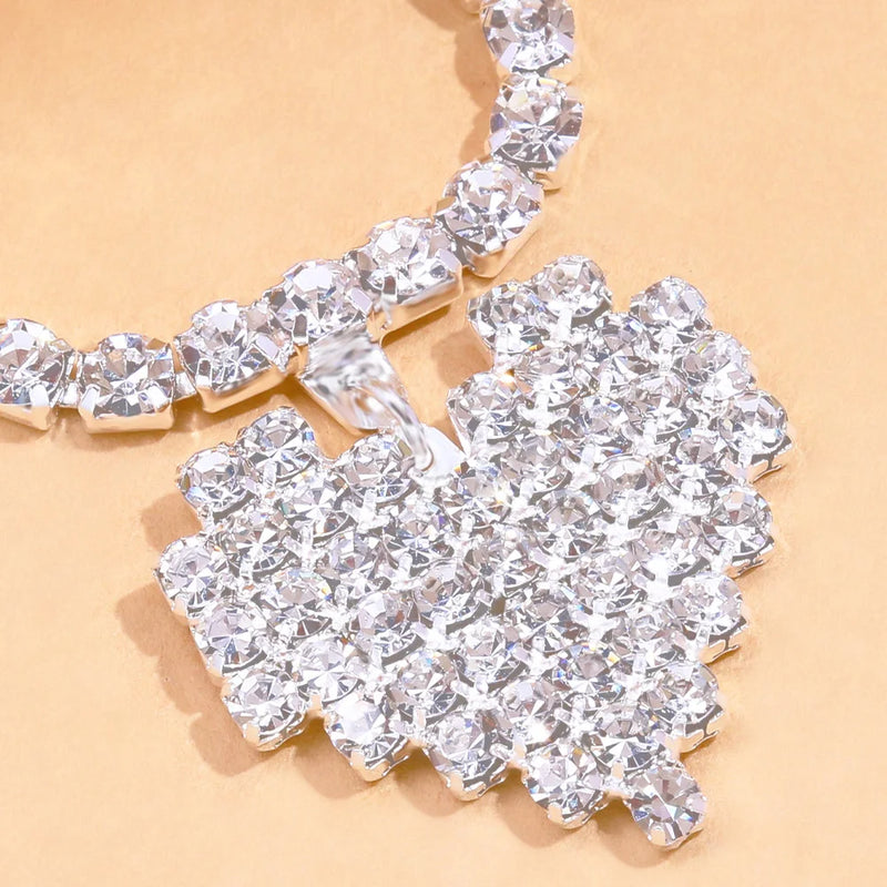 Rhinestone Heart Waist Chain