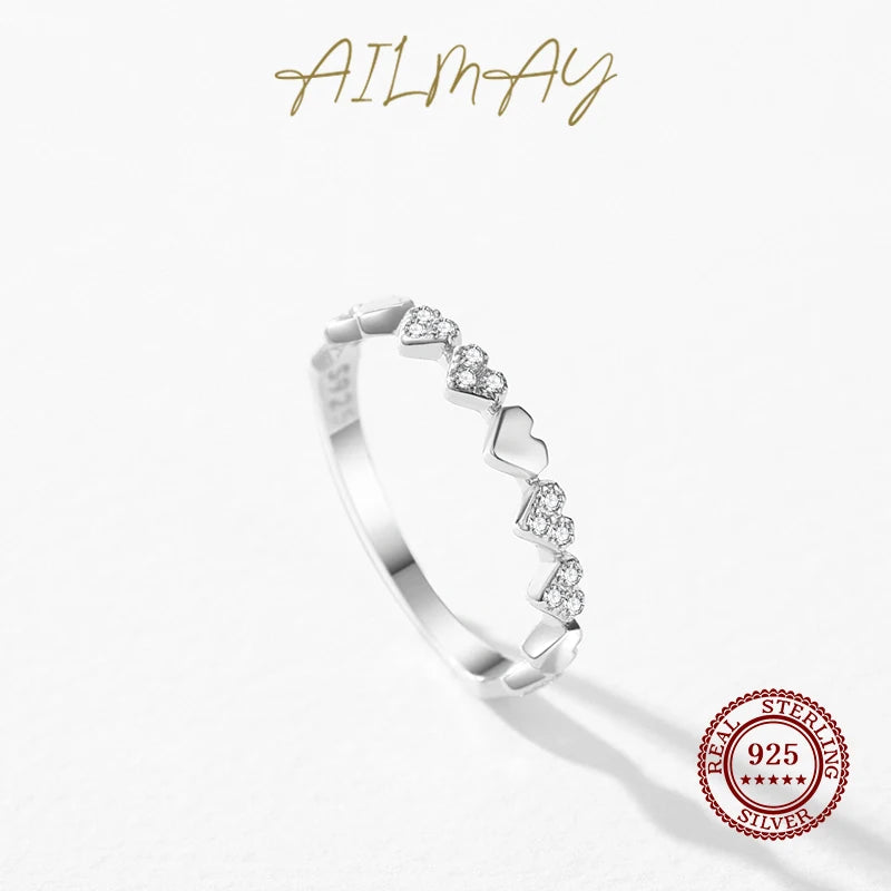 Sterling Silver Heart CZ Ring