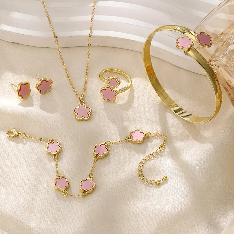 Plum Blossom Jewelry Set (4 pcs)