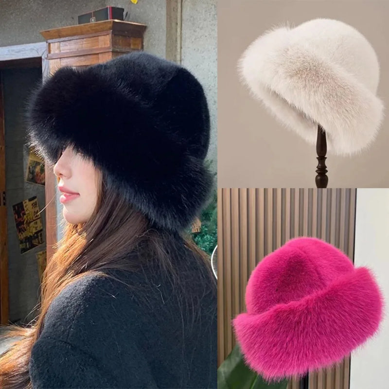 Fluffy Fur Bucket Hat