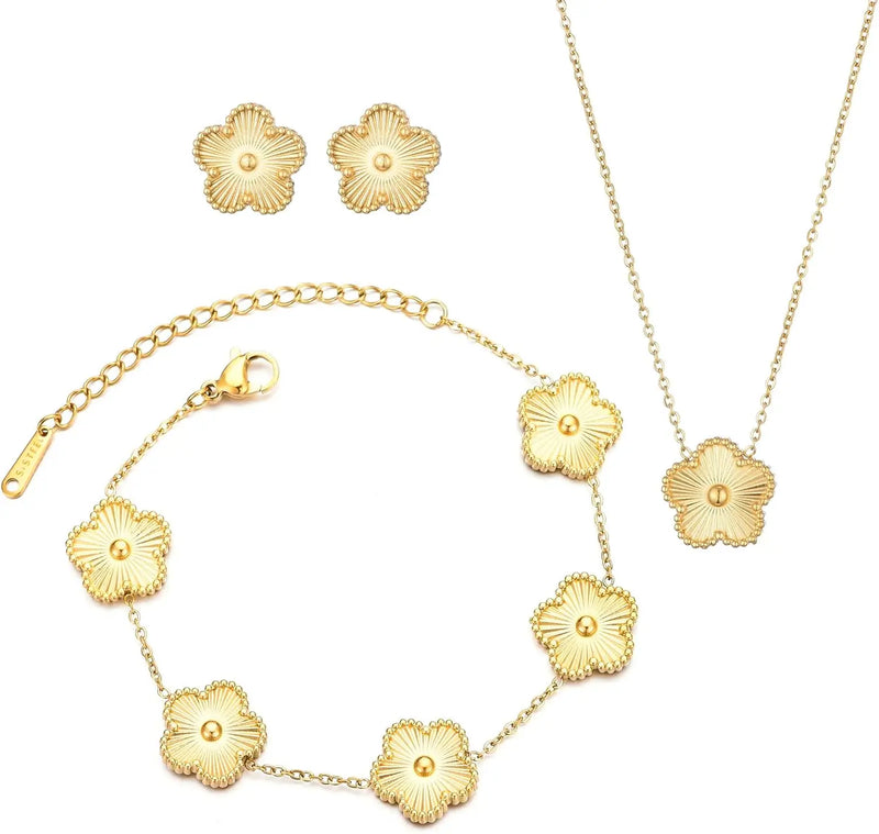 Five-Leaf Clover Jewelry Set